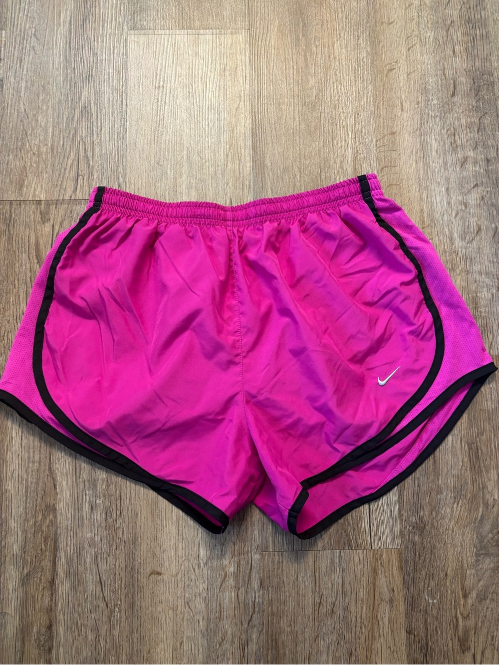Nike Women's Hot Pink Athletic Shorts with Black Trim